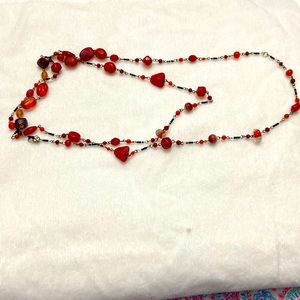 Long stone necklace